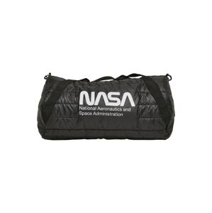Urban Classics Cestovná taška 'NASA'  čierna / biela