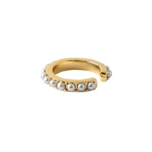 Orelia Náušnice 'Mini Pearl Single Ear Cuff'  zlatá / perlovo biela
