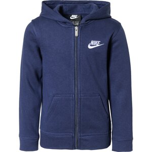 Nike Sportswear Tepláková bunda 'Club'  námornícka modrá / biela