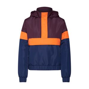 Urban Classics Prechodná bunda  námornícka modrá / baklažánová / neónovo oranžová