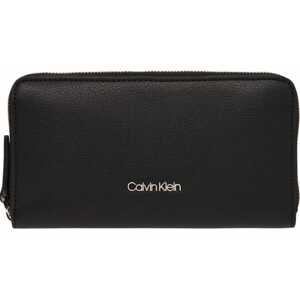 Calvin Klein Peňaženka 'MUST ZIPAROUND LG'  čierna