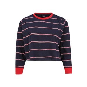 Urban Classics Curvy Shirt  červená / námornícka modrá