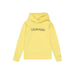 Calvin Klein Jeans Mikina 'INSTITUTIONAL LOGO'  žltá / čierna