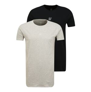 SikSilk Shirts  sivá / čierna