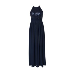 STAR NIGHT Večerné šaty 'long dress (american cut) chiffon & sequins'  námornícka modrá