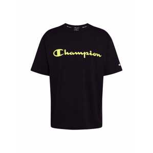 Champion Authentic Athletic Apparel Tričko 'CREWNECK T-SHIRT'  žltá / čierna