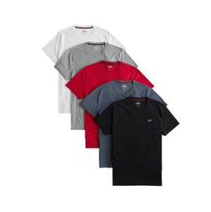 HOLLISTER Tričko  čierna / biela / sivá / červená / námornícka modrá