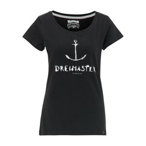 DreiMaster Vintage T-Shirt  čierna / biela