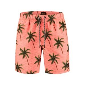 Shiwi Plavecké šortky 'palms'  koralová / zelená