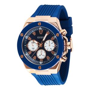 GUESS Analógové hodinky 'POSEIDON'  modrá / zlatá