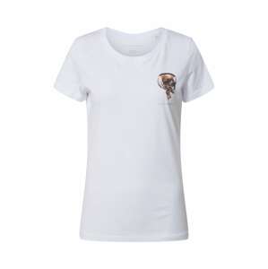 EINSTEIN & NEWTON Tričko 'Goldskull Chest T-Shirt'  zlatá / biela