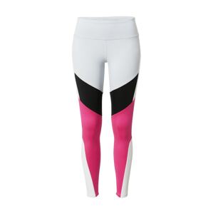 Reebok Športové nohavice  ružová / čierna / biela