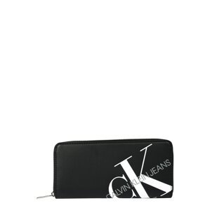 Calvin Klein Jeans Geldbörse 'ZIP AROUND'  čierna