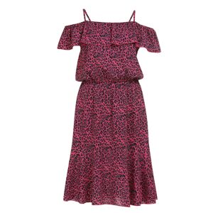MYMO Letné šaty  ružová / čierna