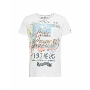 CAMP DAVID T-Shirt '1/2'  biela / zmiešané farby