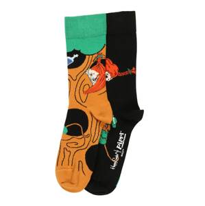 Happy Socks Ponožky  čierna / tmavooranžová / svetlozelená