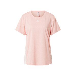 ADIDAS PERFORMANCE Funkčné tričko 'STRIPE TEE'  ružová / biela