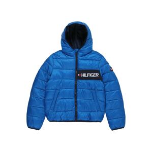 TOMMY HILFIGER Zimná bunda 'Essential'  modrá / tmavomodrá / biela / červená