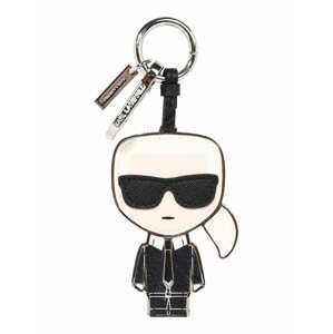 Karl Lagerfeld Prívesky na kľúče 'K/Ikonik'  biela / čierna