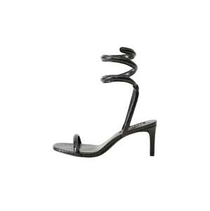 MANGO Remienkové sandále 'Cobra'  čierna