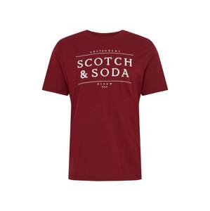 SCOTCH & SODA Tričko  krvavo červená / biela