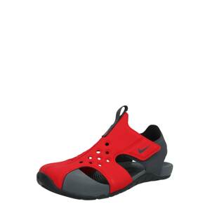 Nike Sportswear Plážové / kúpacie topánky 'Sunray Protect'  čierna / červená