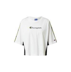 Champion Authentic Athletic Apparel Tričko  biela / čierna / svetlozelená