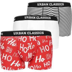 Urban Classics Boxerky  červená / čierna / biela