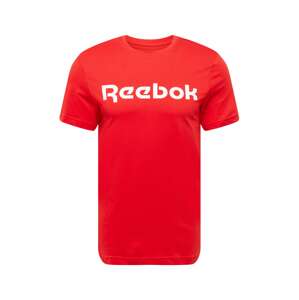 Reebok Sport Funkčné tričko  červená / biela