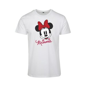Merchcode Tričko 'Minnie Mouse'  biela / čierna / ohnivo červená / vínovo červená