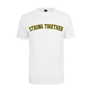 Mister Tee Tričko 'Strong Together'  biela / čierna / neónovo žltá