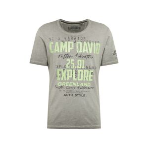 CAMP DAVID Tričko  antracitová / sivá melírovaná / svetlozelená