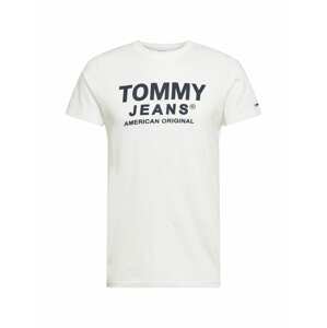 Tommy Jeans Tričko 'ESSENTIAL'  tmavomodrá / biela