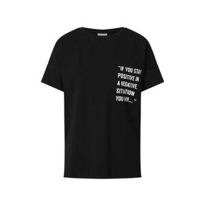 MAMALICIOUS T-Shirt 'Calli'  čierna / biela