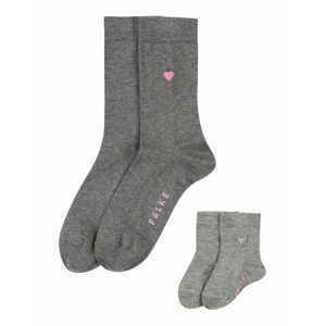 FALKE Ponožky 'Mini-Me'  sivá melírovaná / ružová