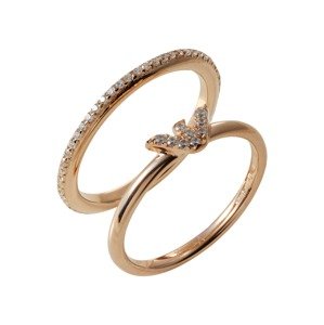 Emporio Armani Ring  ružové zlato / priehľadná