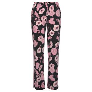 LASCANA Pyžamové nohavice  ružová / čierna
