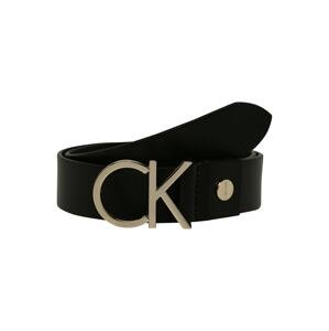 Calvin Klein Opasky 'CK ADJ.LOGO BELT 3.5CM'  zlatá / čierna