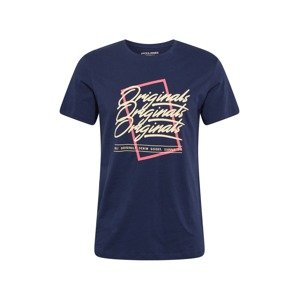 JACK & JONES T-Shirt 'CODY'  ružová / námornícka modrá / nebielená