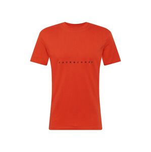 JACK & JONES Tričko 'Copenhagen'  oranžovo červená / modrá