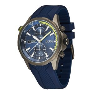 BOSS Casual Analógové hodinky 'Globetrotter'  modrá / biela