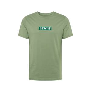 LEVI'S Tričko 'BOXTAB '  zelená / trávovo zelená / biela