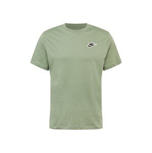 Nike Sportswear Tričko  zelená / biela / čierna