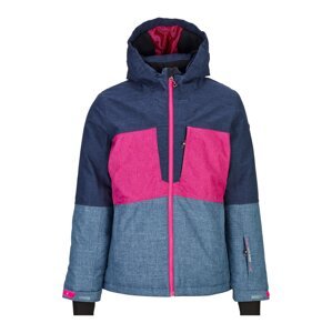 KILLTEC Outdoorová bunda 'Raakel'  ružová / tmavomodrá / modrá denim