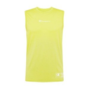 Champion Authentic Athletic Apparel T-Shirt  neónovo žltá / biela