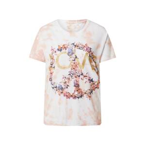 Frogbox T-Shirt 'Peace'  ružová / biela