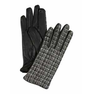 PIECES Prstové rukavice  béžová / čierna / biela