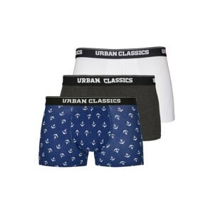 Urban Classics Boxerky  námornícka modrá / tmavosivá / čierna / biela