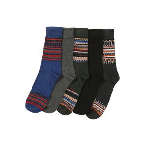 JACK & JONES Ponožky  tmavosivá / modrá melírovaná / čierna / tmavozelená / sivá melírovaná