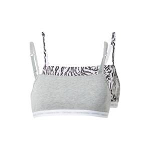 Calvin Klein Underwear Podprsenka 'Unlined'  biela / sivá / čierna